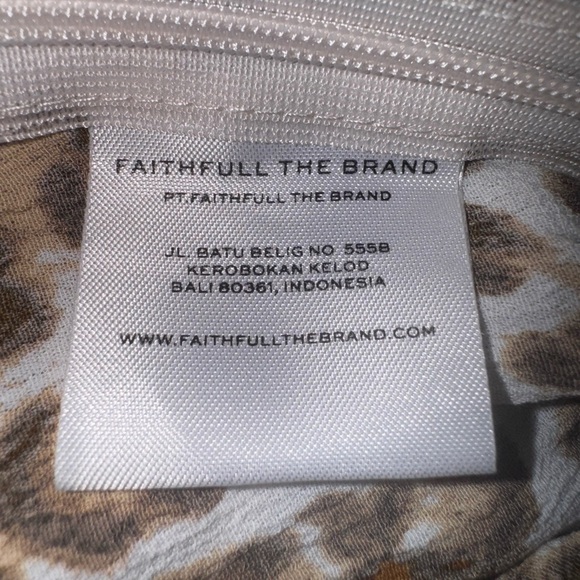 Faithfull the Brand Leopard Print Smocked Puff Sleeve Mini Dress. Size 2. EUC - Picture 6 of 13